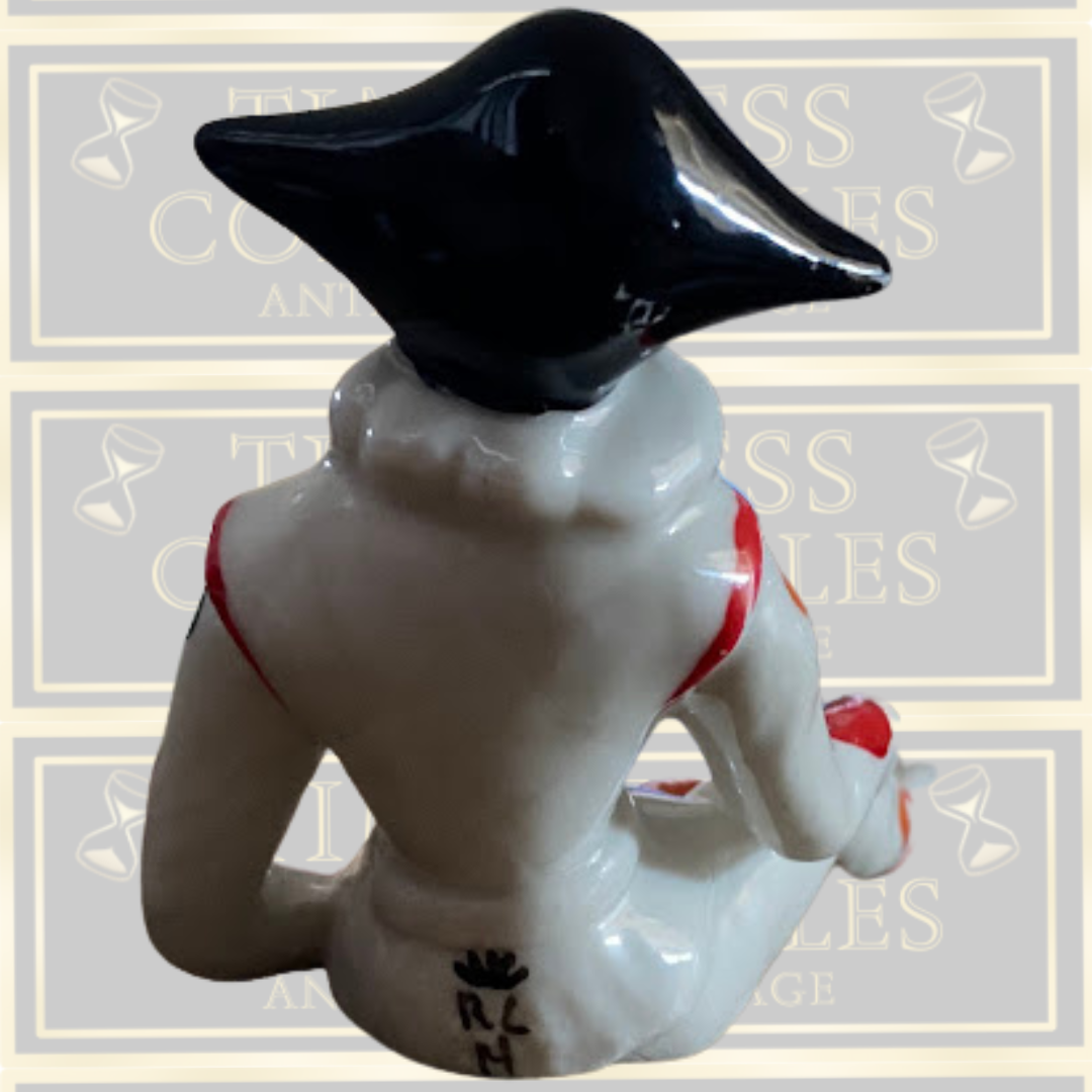Vintage Ceramic Harlequin Clown Figurine