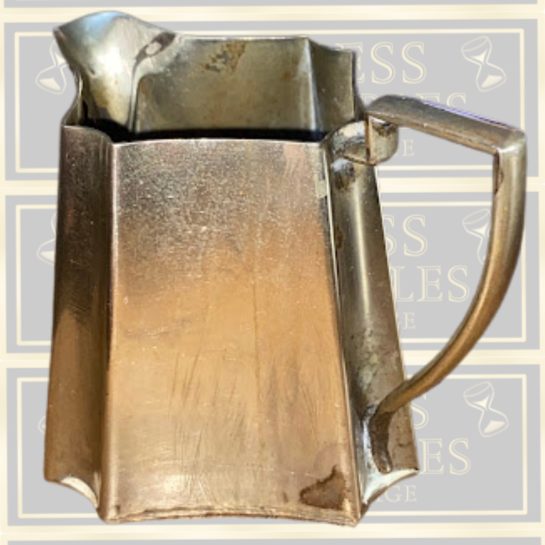 Vintage Arts Crafts Hammered Silver Plated Cream Jug