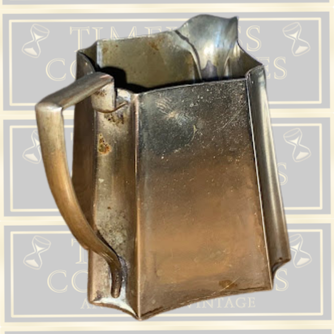 Vintage Arts Crafts Hammered Silver Plated Cream Jug