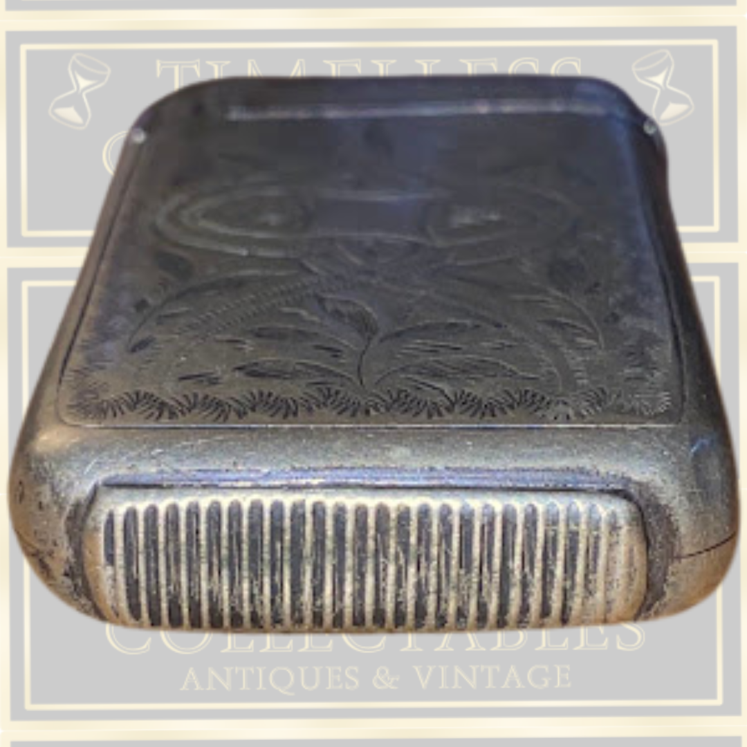 Antique Silver Plated Victorian Vesta Case