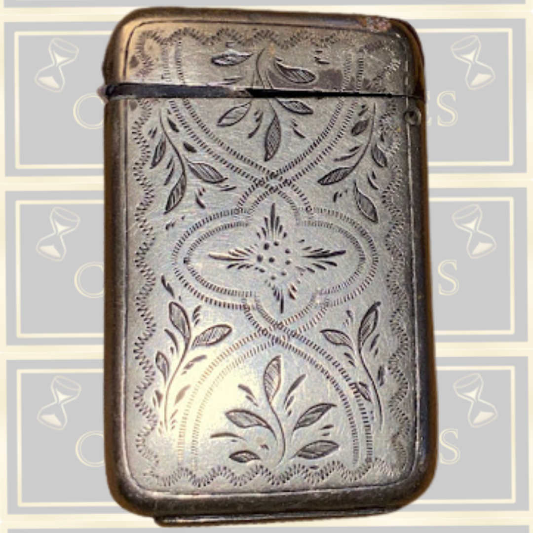 Antique Silver Plated Victorian Vesta Case