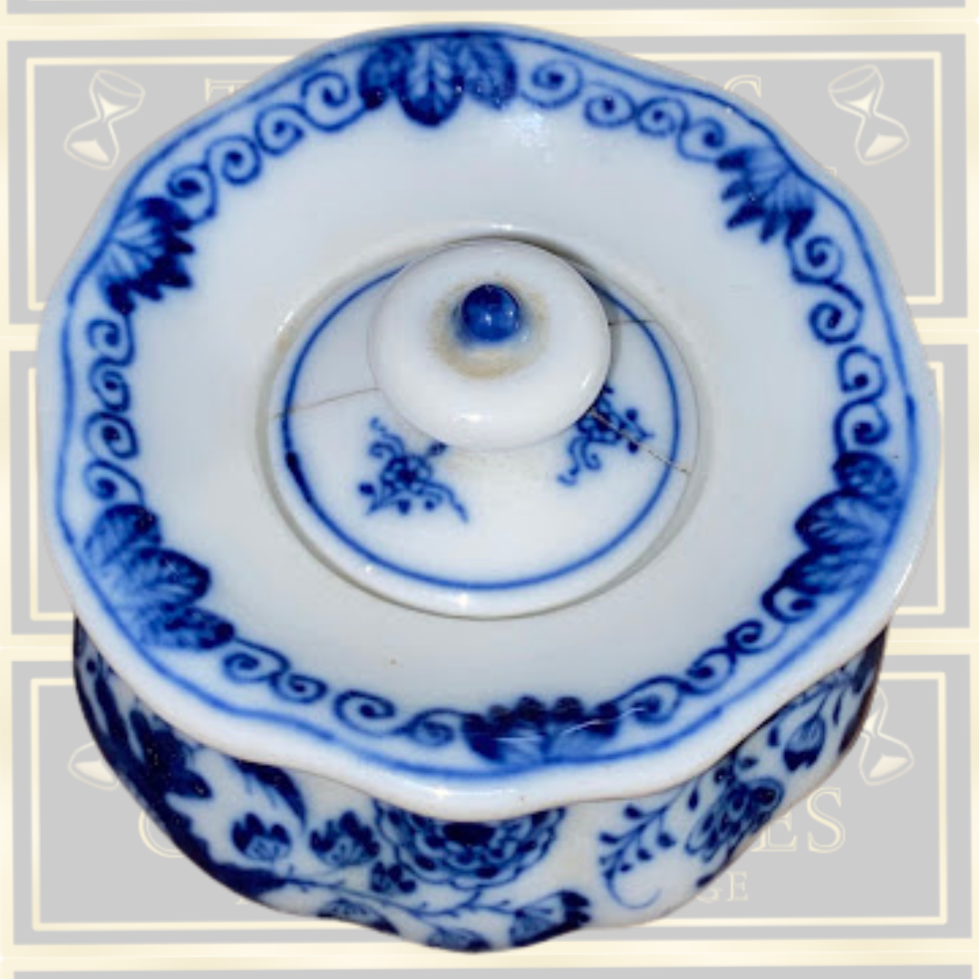 Antique Meissen Porcelain Ink Pot