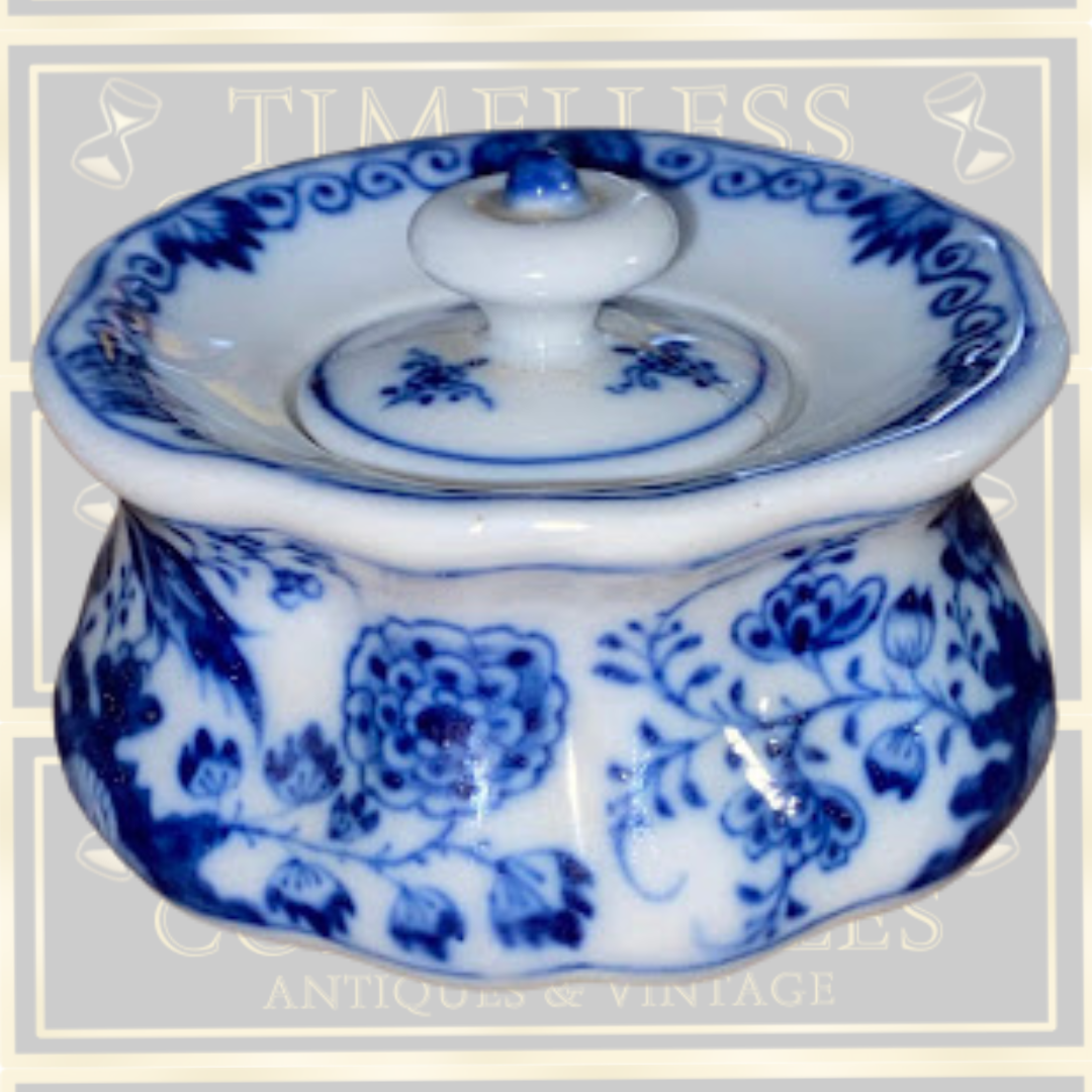 Antique Meissen Porcelain Ink Pot