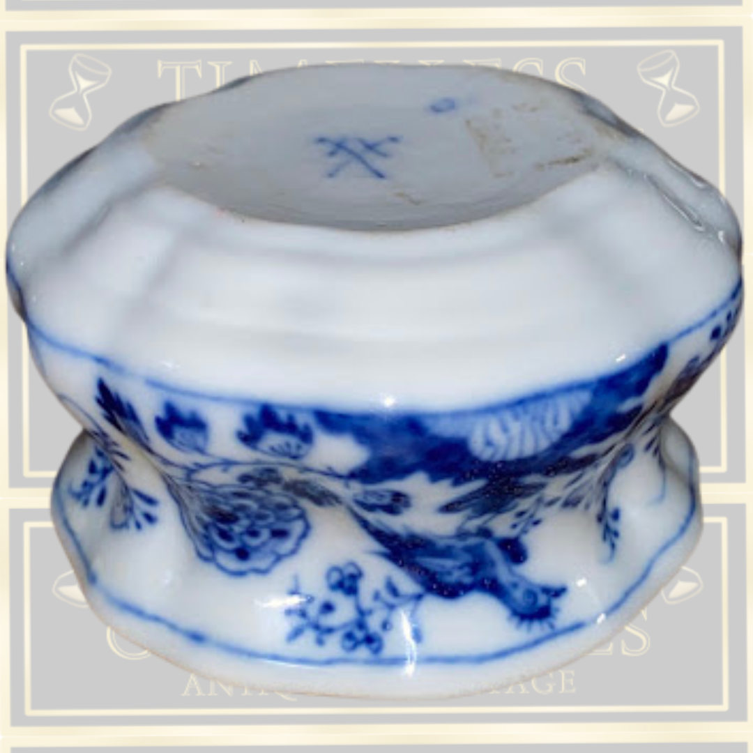 Antique Meissen Porcelain Ink Pot