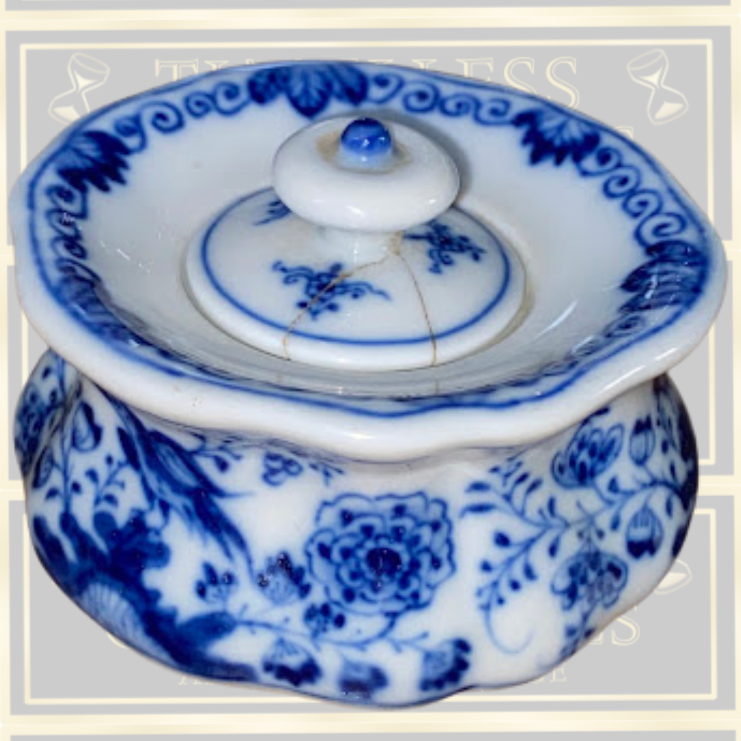 Antique Meissen Porcelain Ink Pot