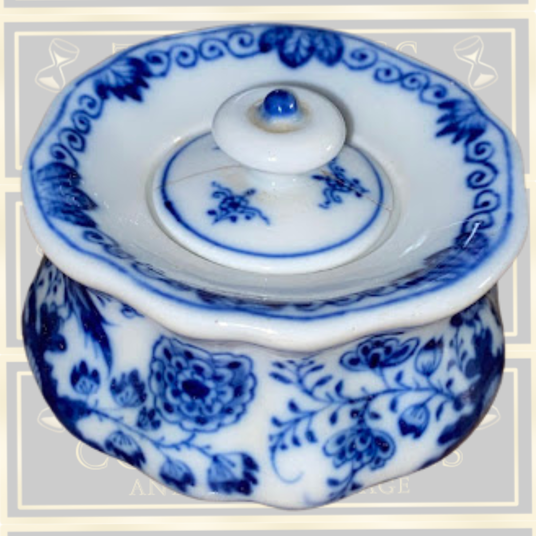 Antique Meissen Porcelain Ink Pot