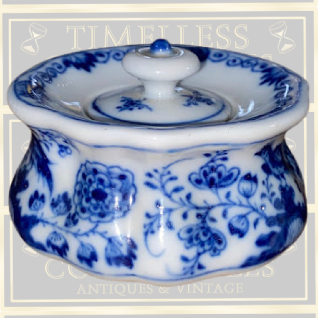 Antique Meissen Porcelain Ink Pot