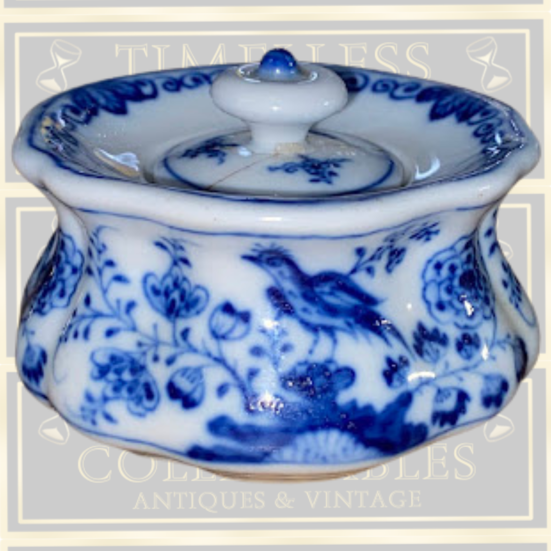 Antique Meissen Porcelain Ink Pot