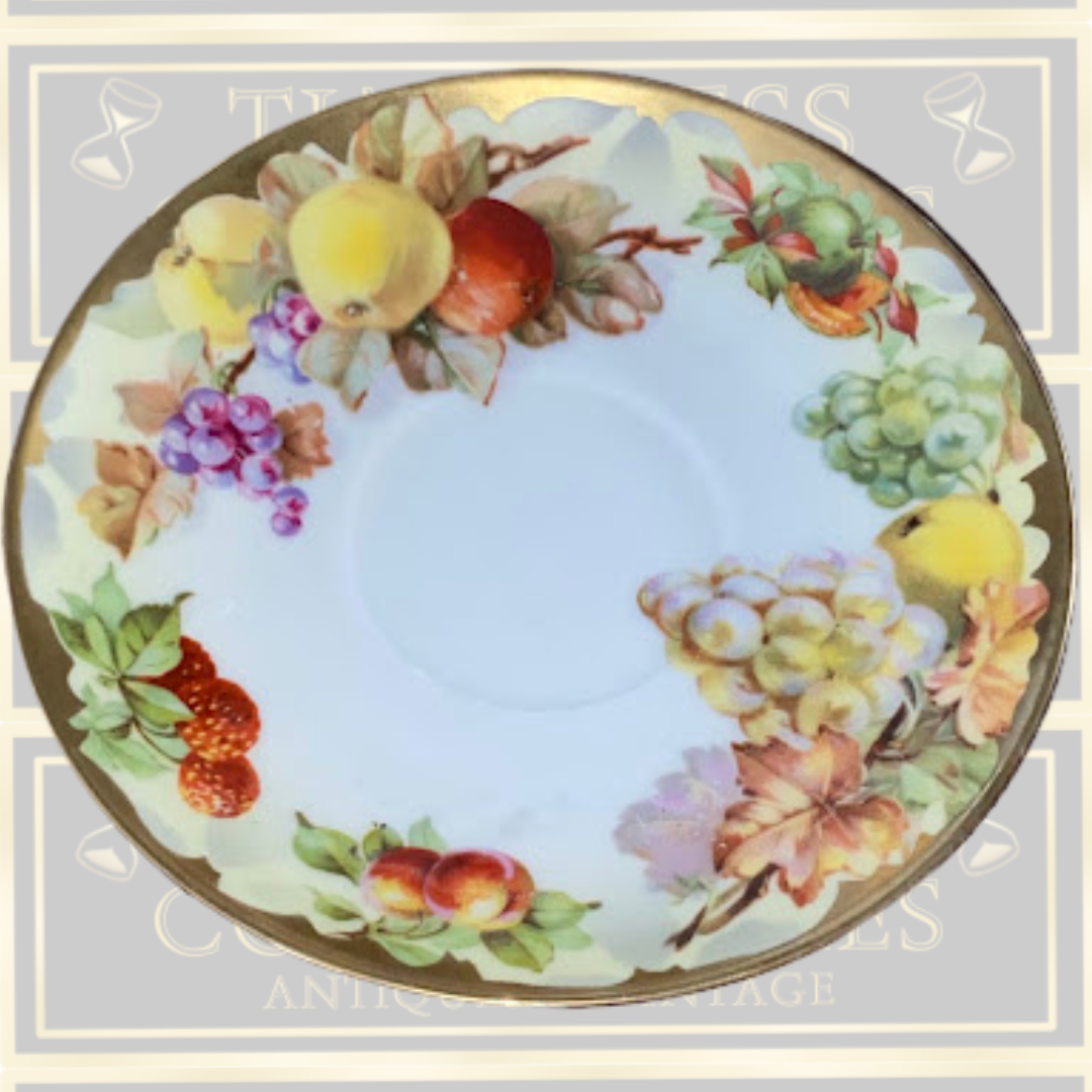 Three Antique Saxe porcelain Saucer Plates