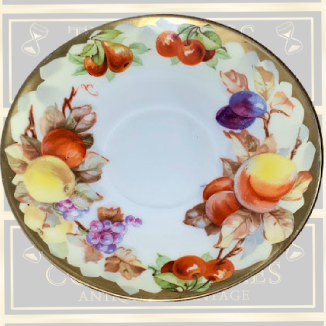 Three Antique Saxe porcelain Saucer Plates