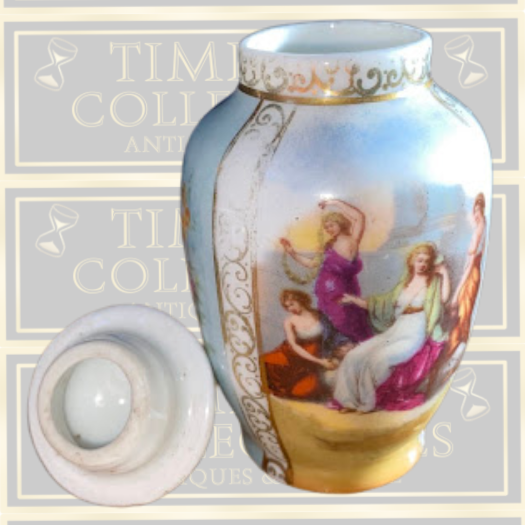 Antique German Von Schierholz Porcelain Miniature Vase