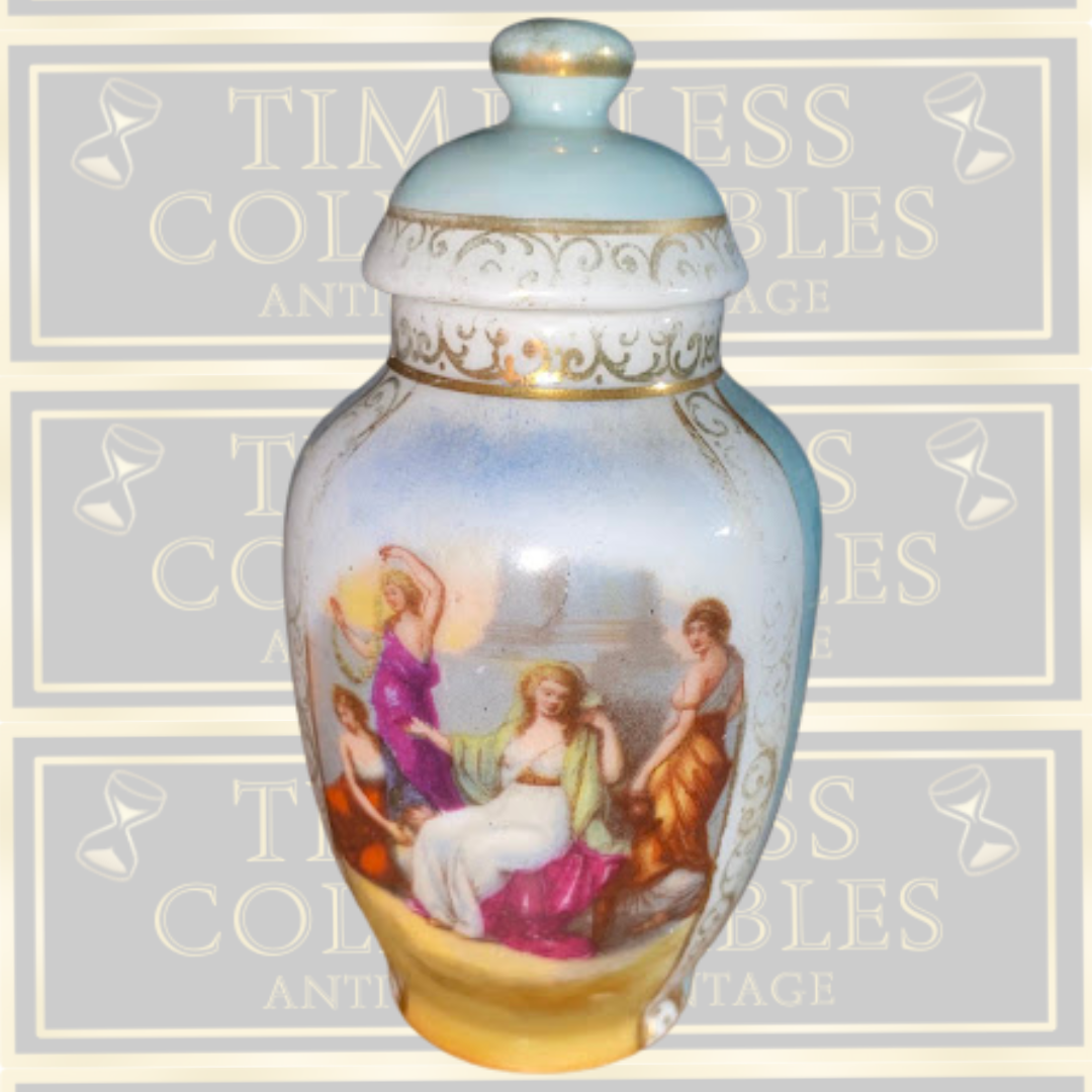 Antique German Von Schierholz Porcelain Miniature Vase