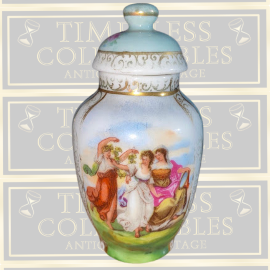 Antique German Von Schierholz Porcelain Miniature Vase