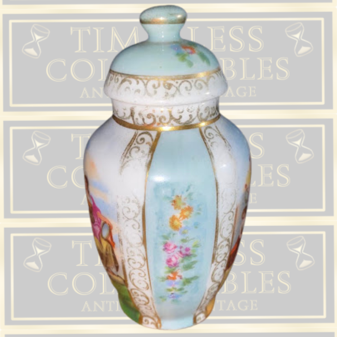 Antique German Von Schierholz Porcelain Miniature Vase