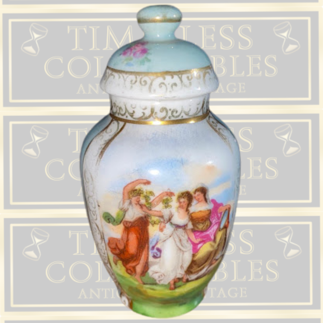 Antique German Von Schierholz Porcelain Miniature Vase