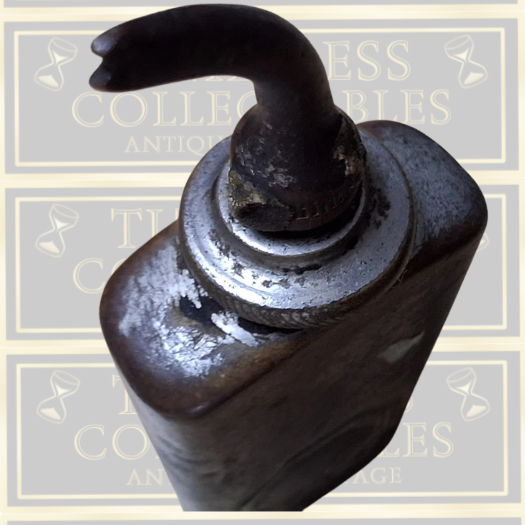 Antique Oiler-Small Machinery-Screw Top Oil Can Thumb Press