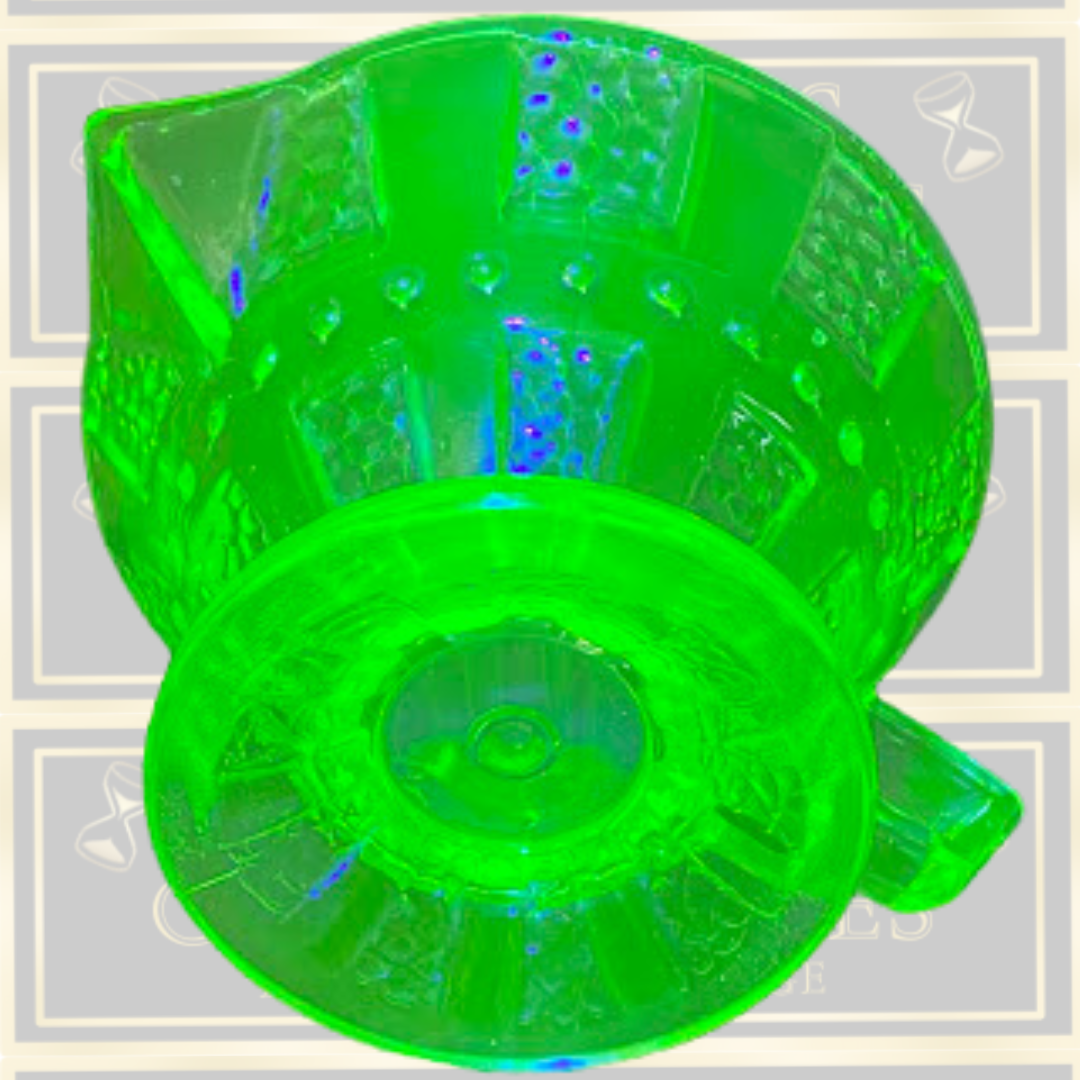 Vintage Art Deco Uranium Glass Cream Jug