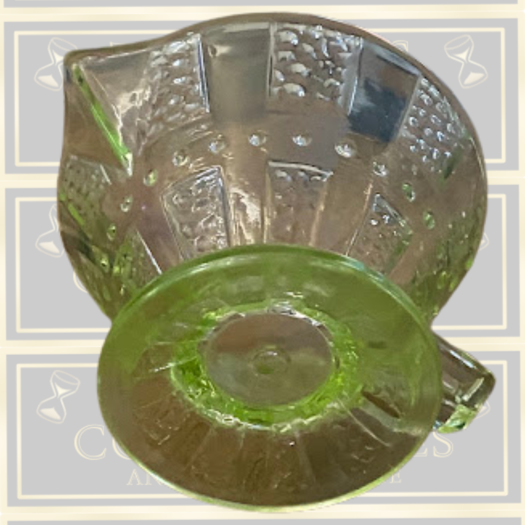 Vintage Art Deco Uranium Glass Cream Jug