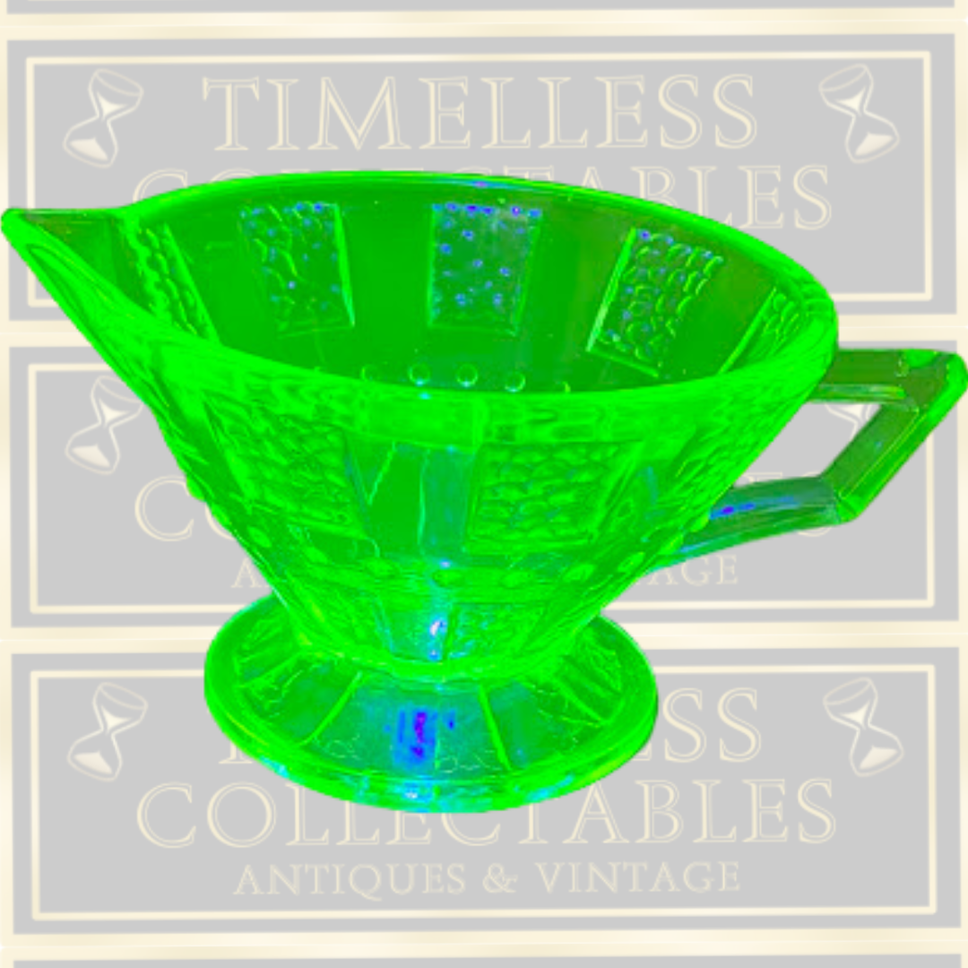 Vintage Art Deco Uranium Glass Cream Jug