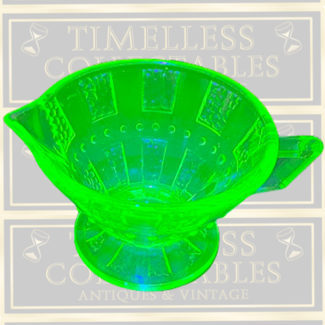 Vintage Art Deco Uranium Glass Cream Jug