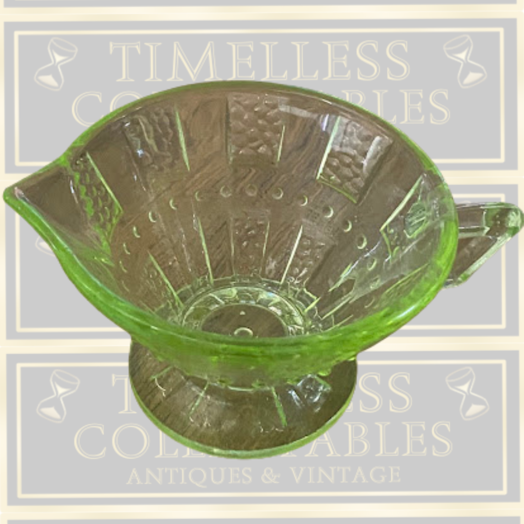 Vintage Art Deco Uranium Glass Cream Jug