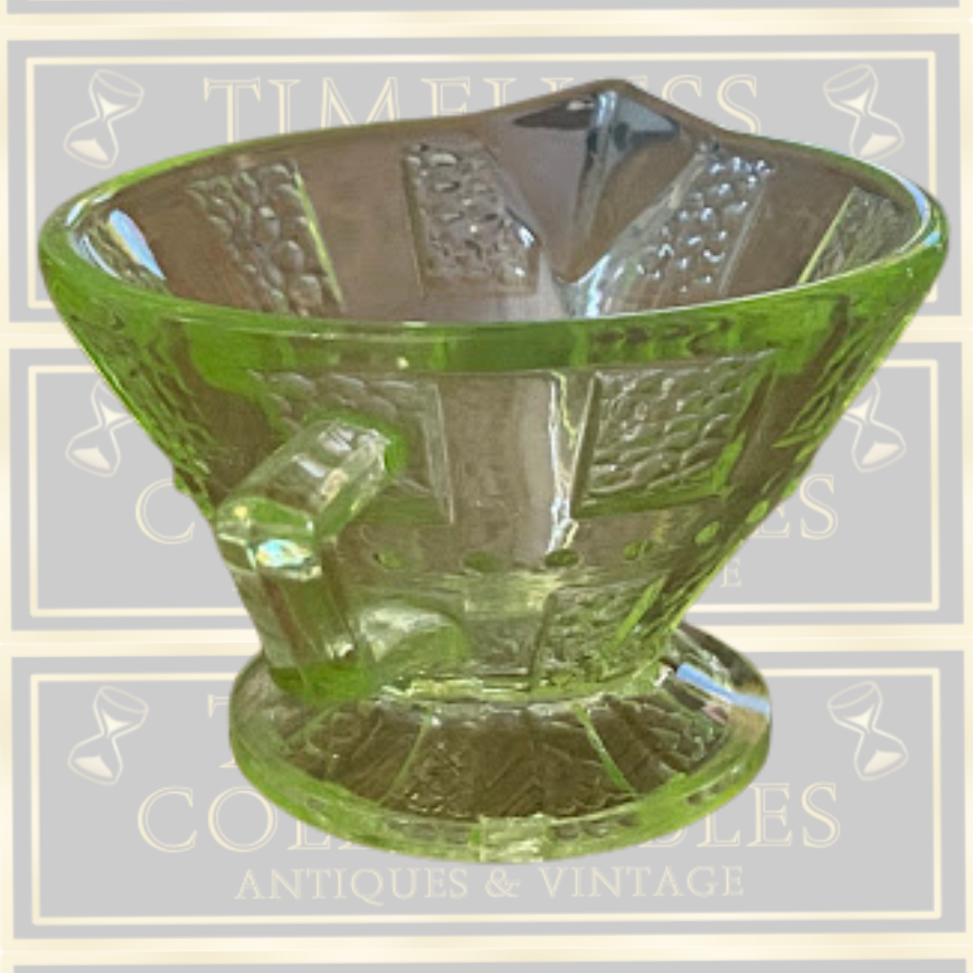 Vintage Art Deco Uranium Glass Cream Jug