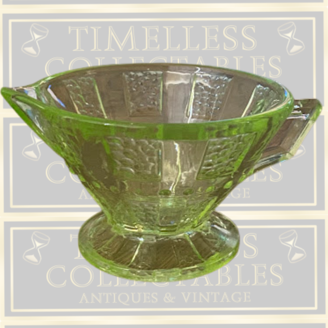 Vintage Art Deco Uranium Glass Cream Jug