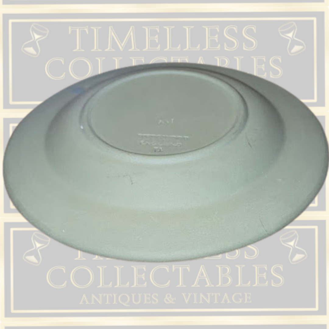 Vintage Wedgwood Jasperware Sage Green White Neoclassical Cameo Scene Trinket Dish