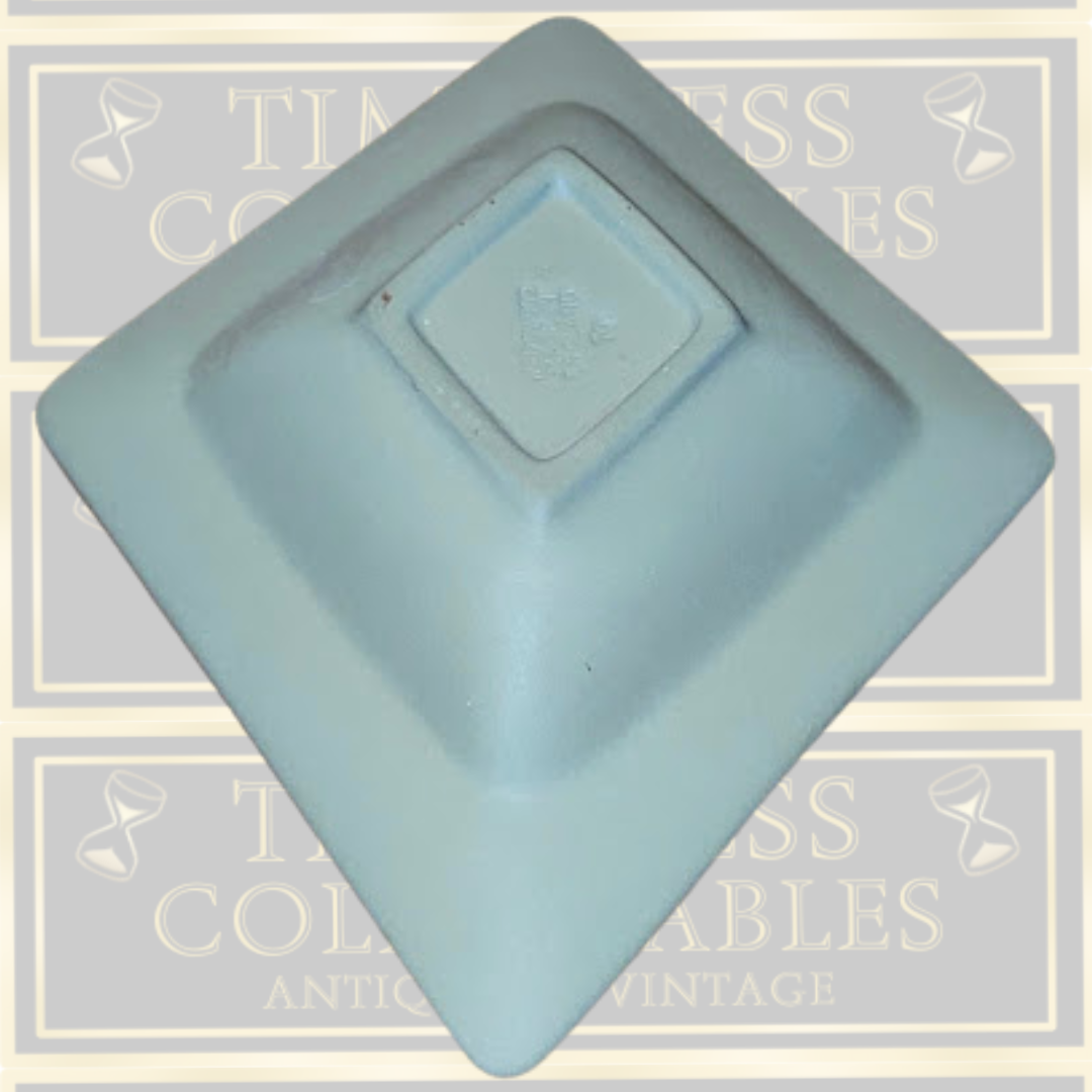 Vintage Wedgwood Jasperware Green Diamond Trinket Dish