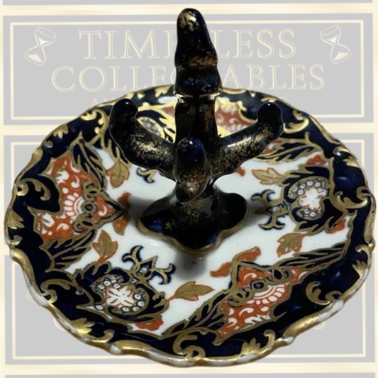 Antique Royal Crown Derby Porcelain Ring Holder