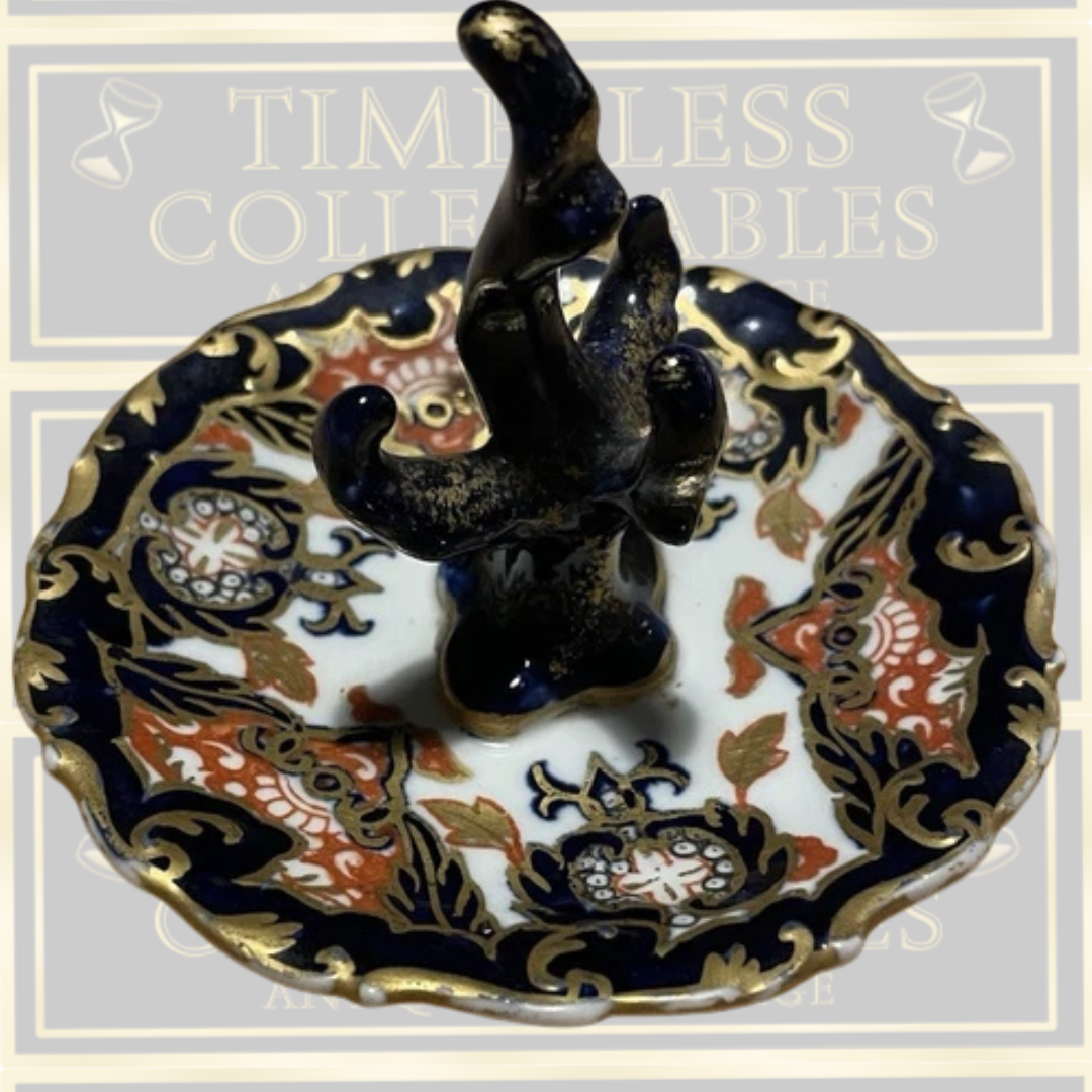 Antique Royal Crown Derby Porcelain Ring Holder