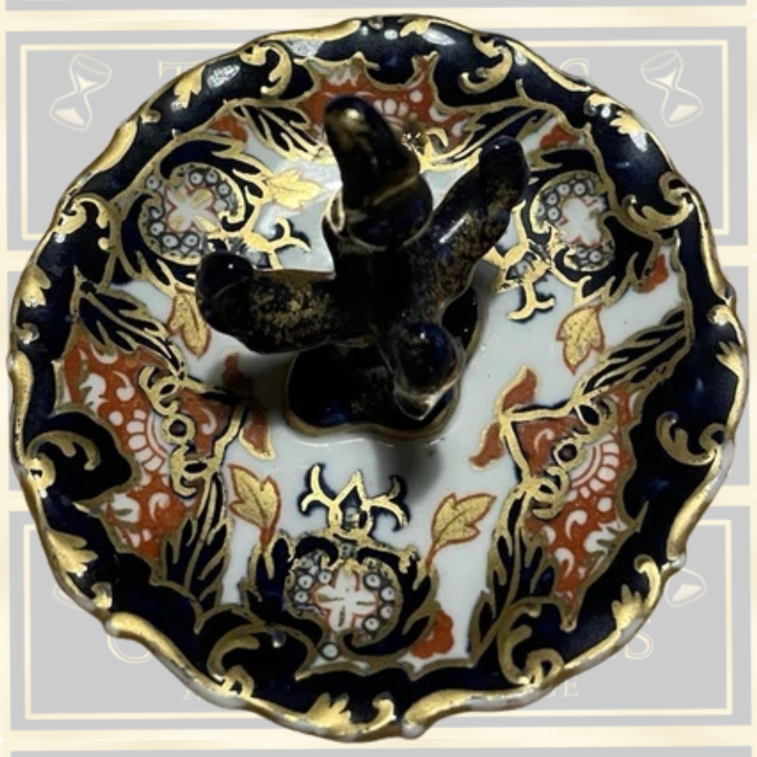 Antique Royal Crown Derby Porcelain Ring Holder