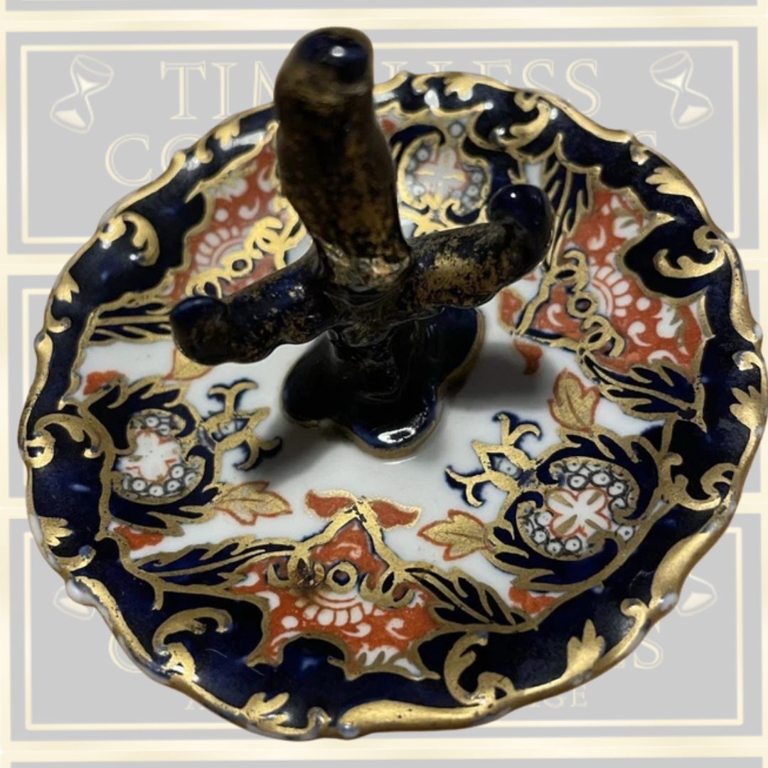 Antique Royal Crown Derby Porcelain Ring Holder