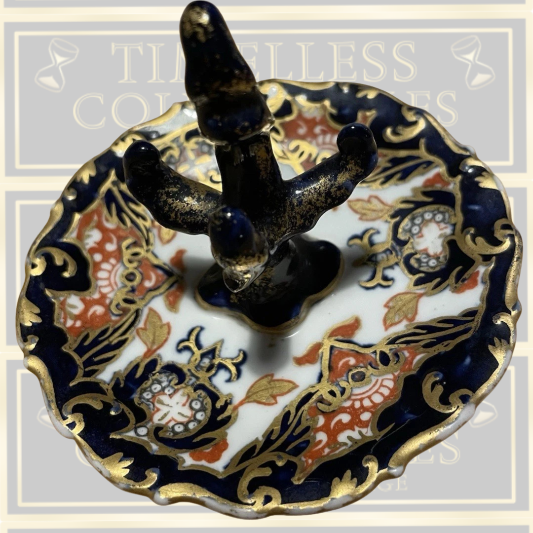 Antique Royal Crown Derby Porcelain Ring Holder