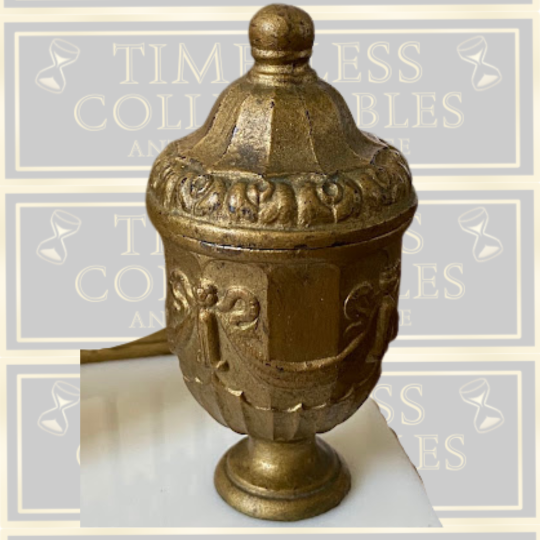 Antique Neoclassical Style Table Lamp & Ink Stands