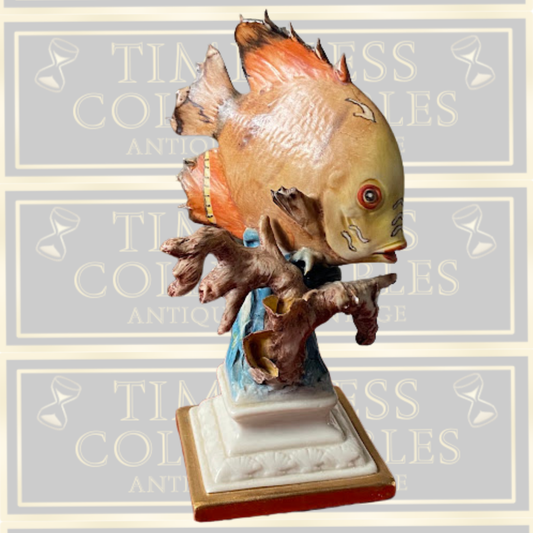 Vintage Capodimonte Angelfish Sea Life Sculpture