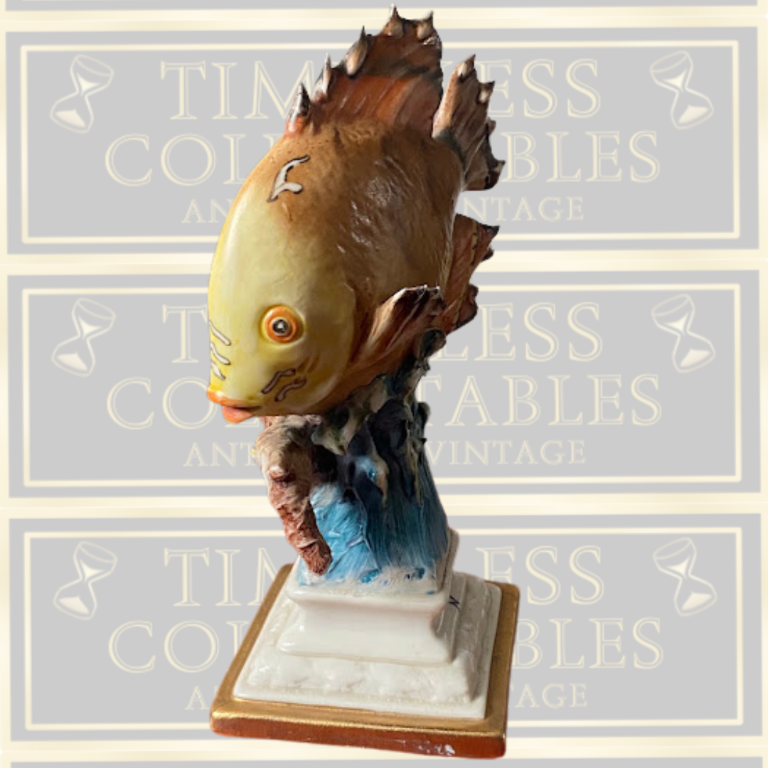 Vintage Capodimonte Angelfish Sea Life Sculpture