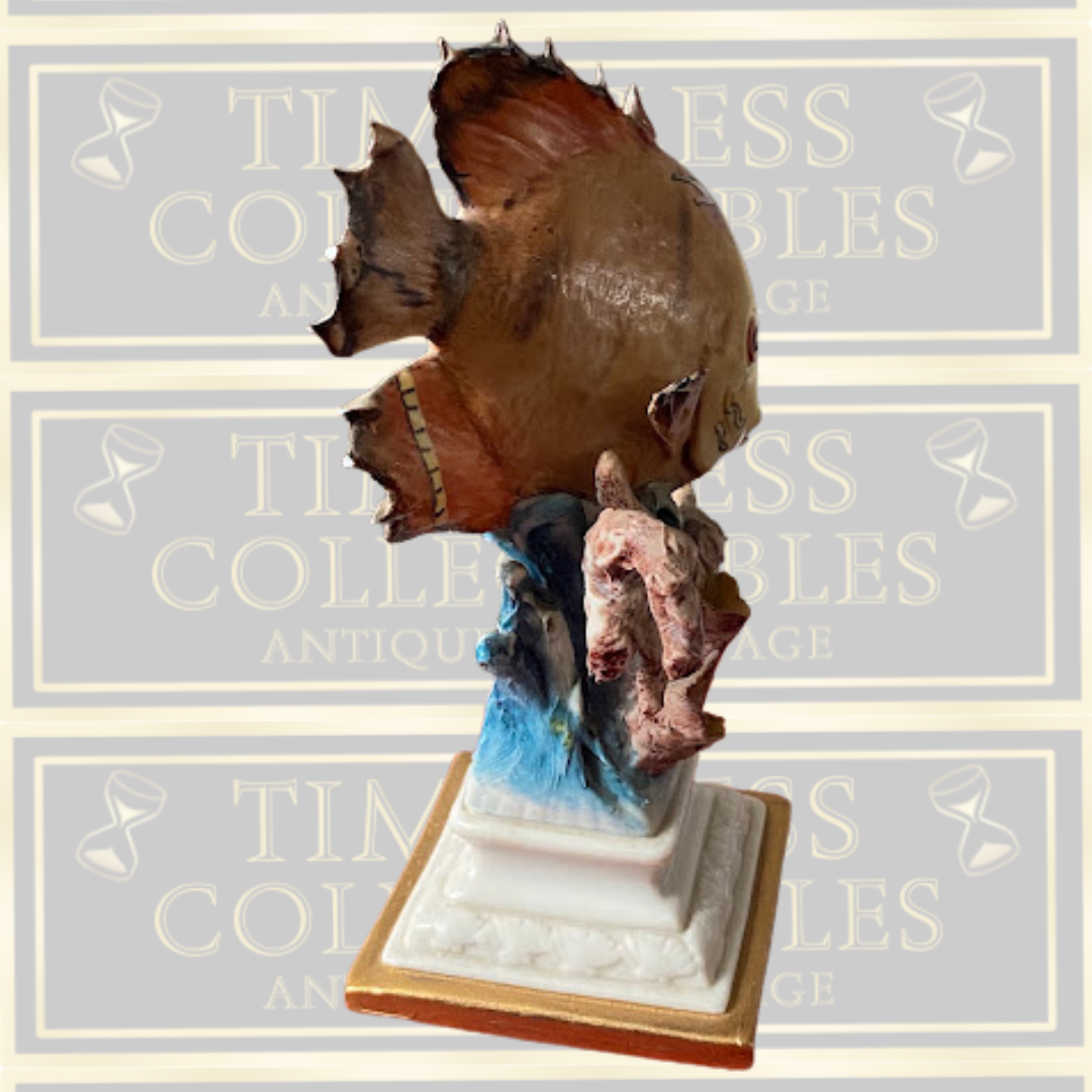 Vintage Capodimonte Angelfish Sea Life Sculpture