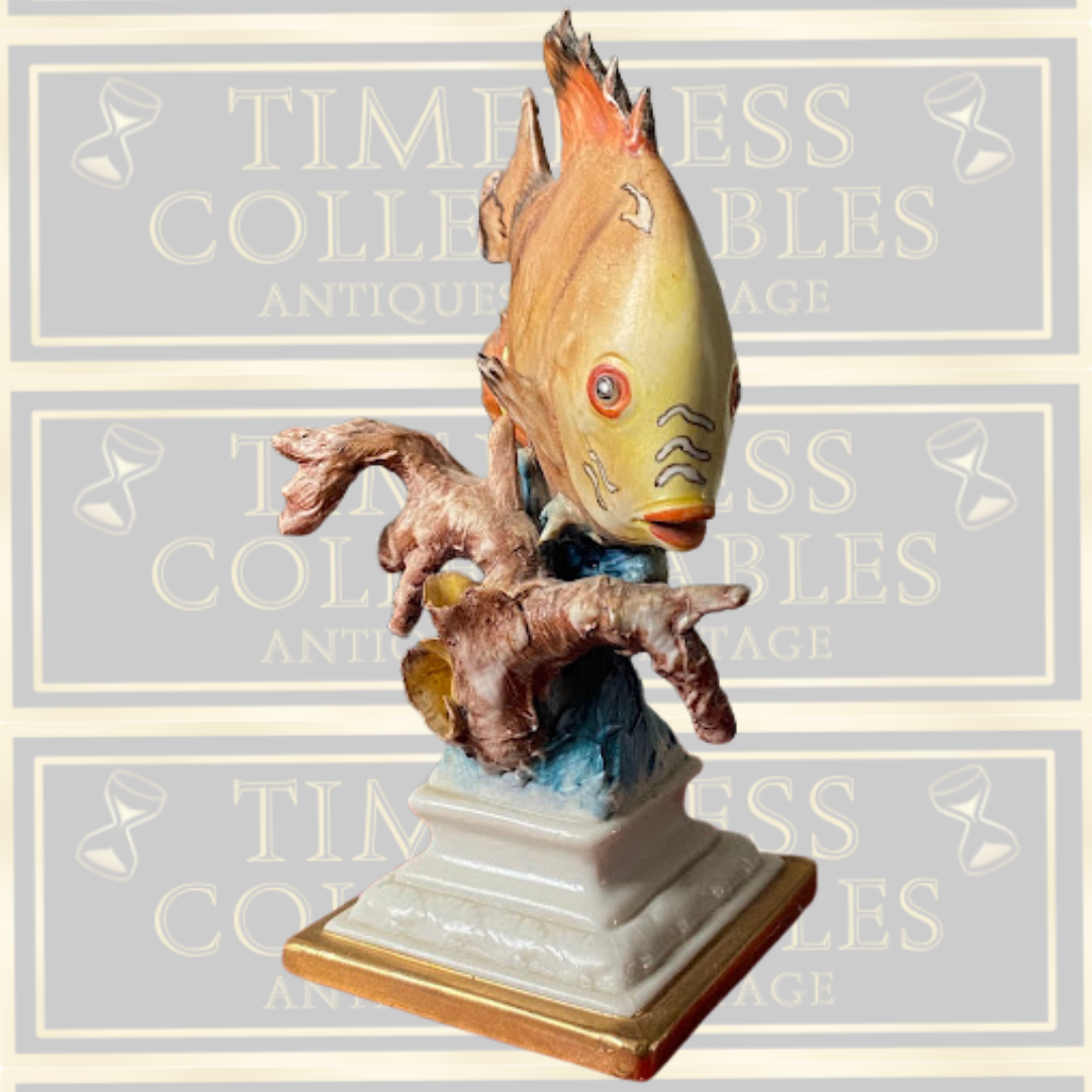 Vintage Capodimonte Angelfish Sea Life Sculpture