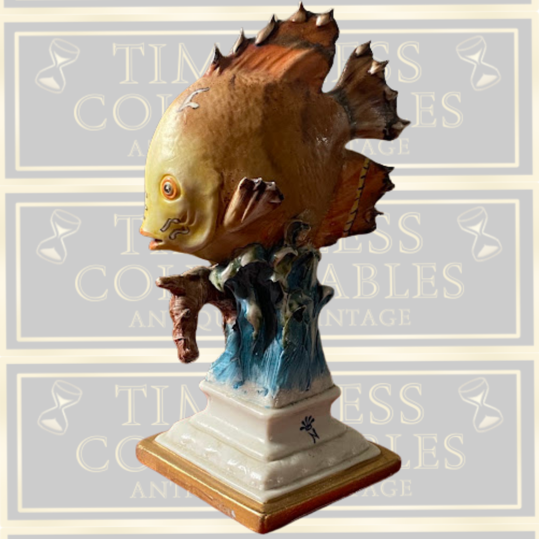 Vintage Capodimonte Angelfish Sea Life Sculpture