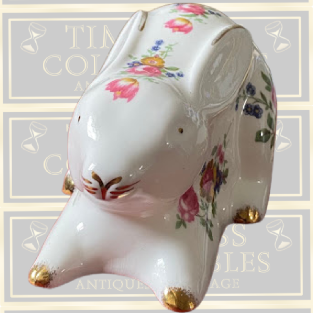 Vintage Fenton Floral Rabbit