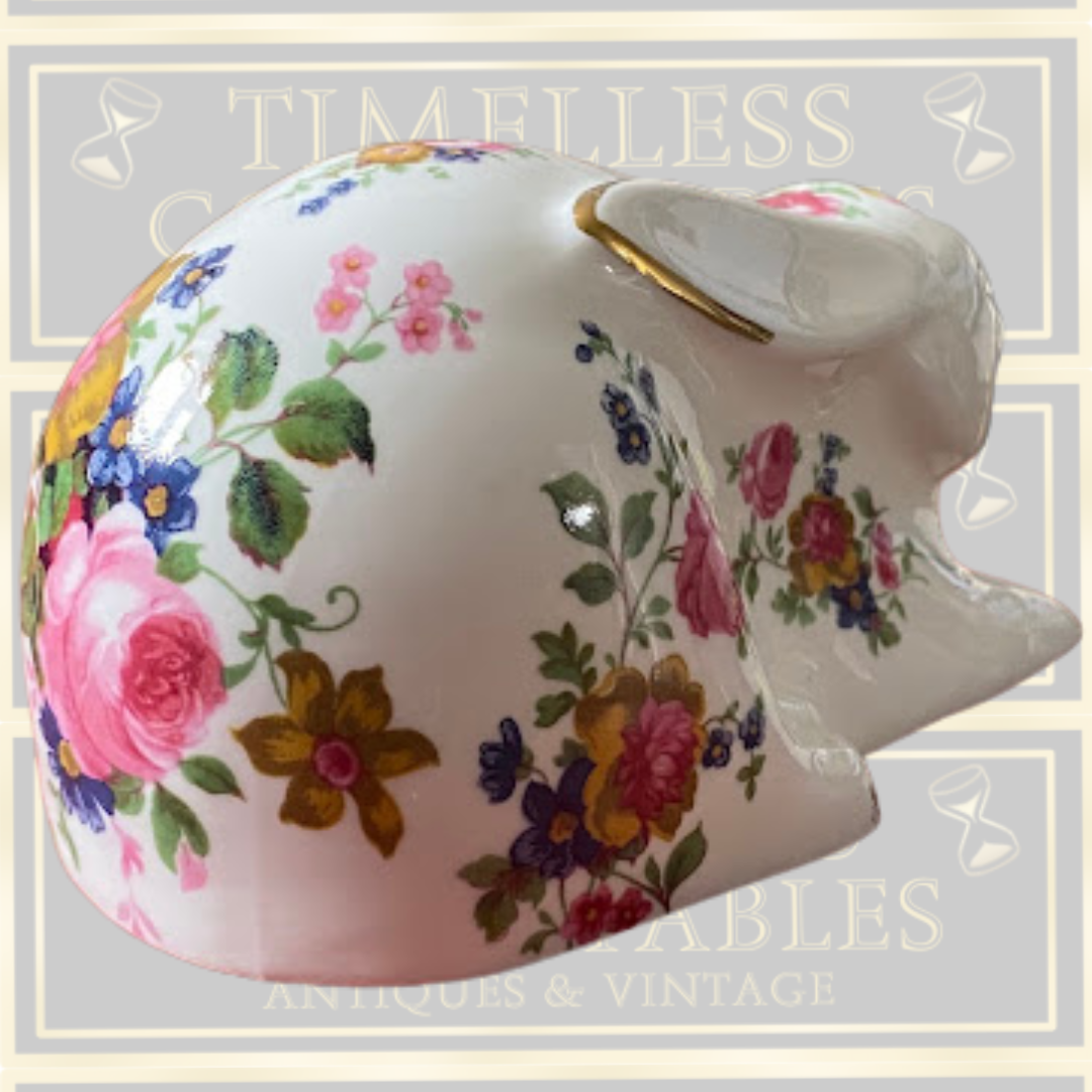 Vintage Fenton Floral Rabbit