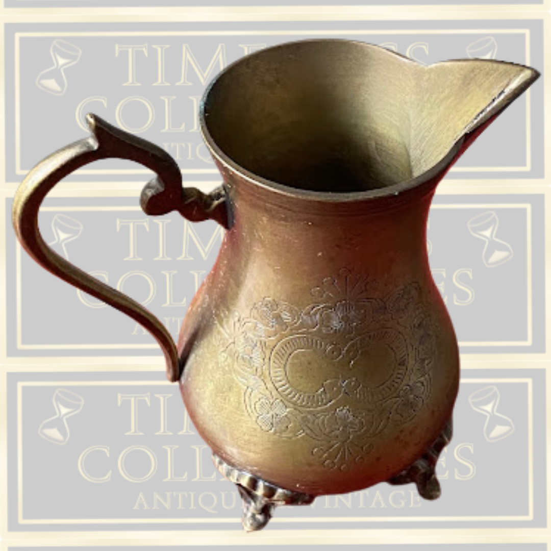 Vintage Engraved Brass Tea Serving Set