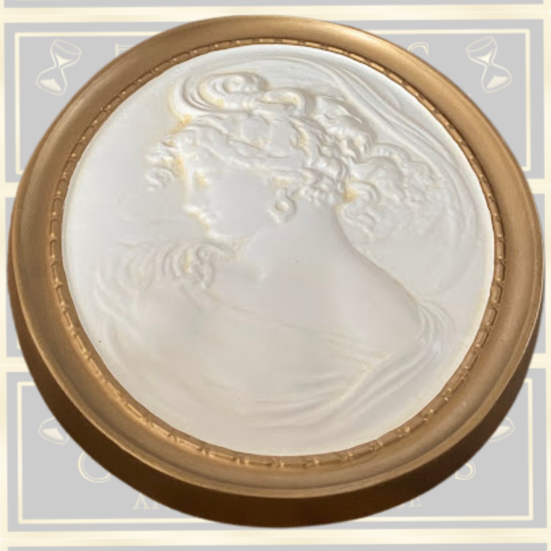 Vintage Oval Wall "East Wind"&"West Wind" Cameo Plaques