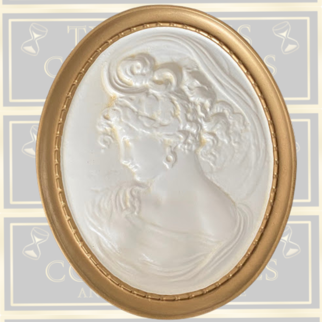 Vintage Oval Wall "East Wind"&"West Wind" Cameo Plaques