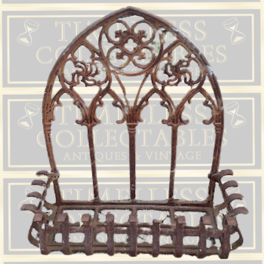 Vintage Cast Iron Rustic Gothic Window Design Wall Planter