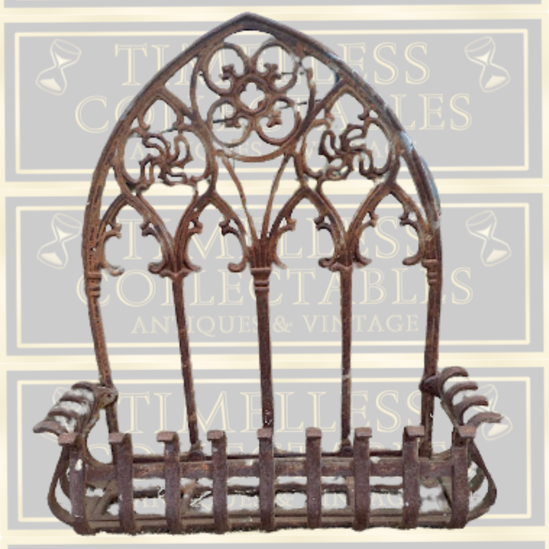 Vintage Cast Iron Rustic Gothic Window Design Wall Planter