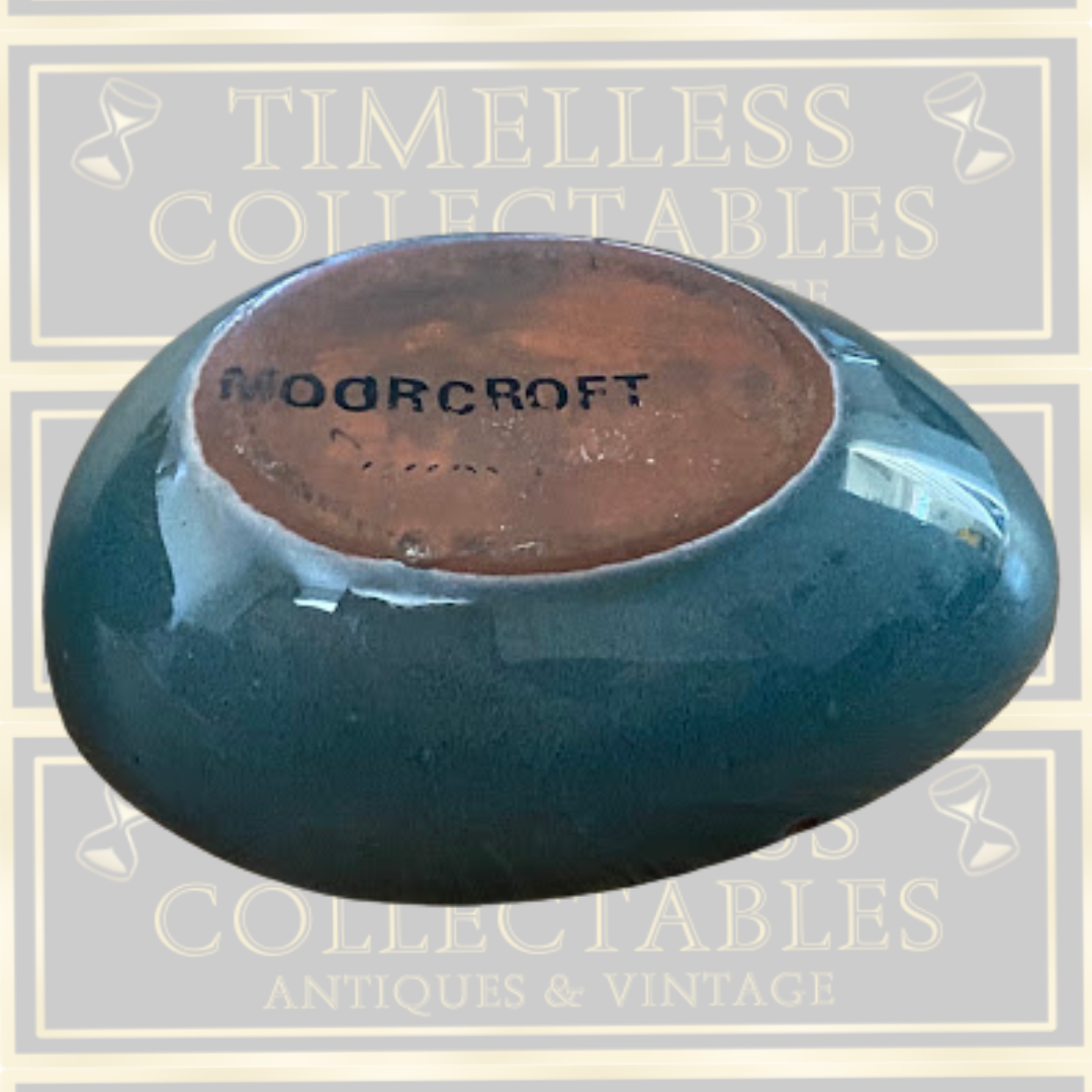Vintage Moorcroft Floral Pottery Egg-Shaped Trinket