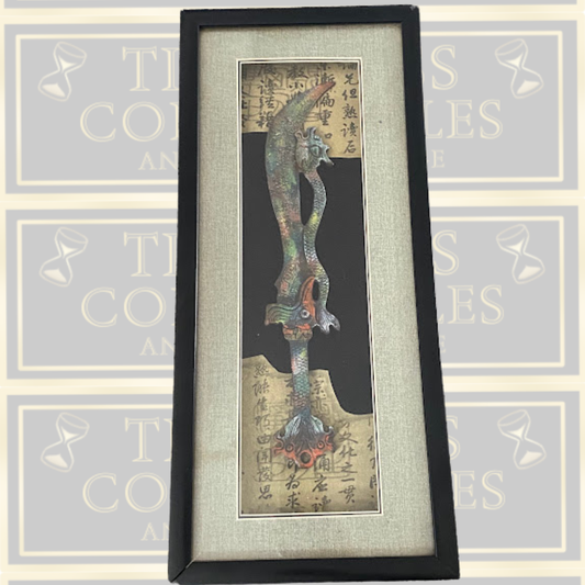 Vintage Traditional Chinese Ceremonial Ruyi Scepter Serpentine dragon