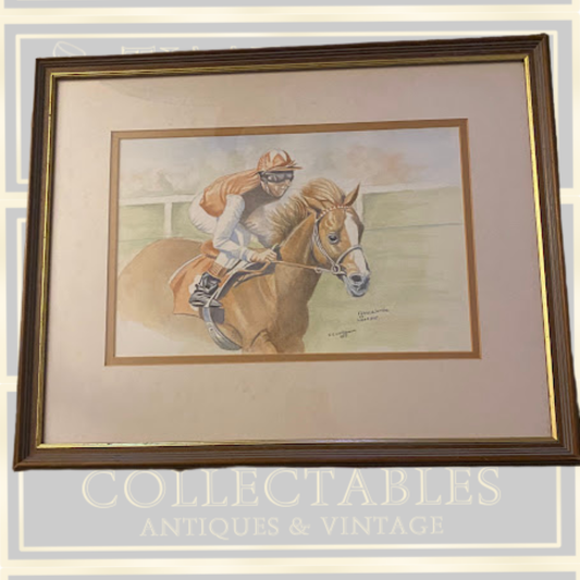 Vintage Frankie Dettori Astride Thoroughbred Wainwright Horse